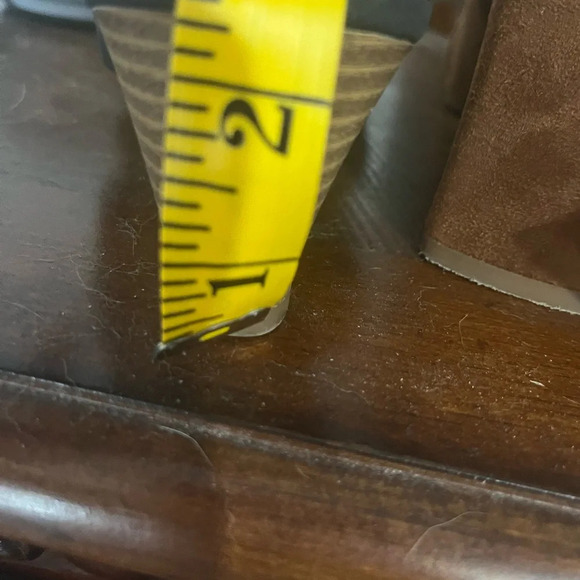 Black wedge, cross-over open toe, beaded, size 7 - Picture 4 of 4